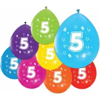 We Fiesta 16 Ballonnen 12″ 2 Zijdig bedrukt 5 jaar - Versiering Slinger Feestdecoratie Decoratie Verjaardag Jubileum Ballon Feest