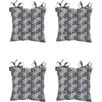 Madison - Zitkussen - Universeel - 4 stuks - 46 x 46 cm - Siem Grey - Tuin - Toscane