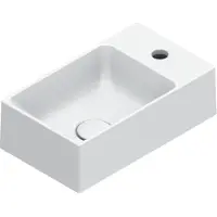 Catalano Premium Fontein 40x23cm Keramiek - Met Kraangat - Mat Wit - 8055348938845 - Rechthoekig - Wastafels, Fonteinen, Opzetfonteinen