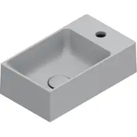 Catalano Premium Fontein 40x23cm Keramiek - Met Kraangat - Mat Cemento - 8058647594514 - Rechthoekig - Wastafels, Fonteinen, Opzetfonteinen