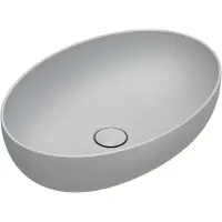Catalano Sfera Opzetwastafel 60x42cm Ovaal - Mat Cemento - Keramiek - 8059015194725 - Wastafels, Opzetwastafels