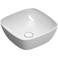 Catalano Alvea Opzetwastafel 40x40cm - Glans Wit - Keramiek - 8055348938906 - Vierkant - Wastafels, Opzetwastafels