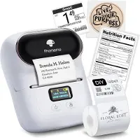 Phomemo - M110 - Portable Label Printer - Draadloze Thermische Labelprinter - Met APP - Labels Inbegrepen - Bluetooth - Wit