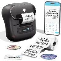 Phomemo M220 - Portable Label Printer - Draadloze Thermische Labelprinter - Met APP - Labels Inbegrepen - Bluetooth - Zwart