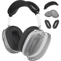 MMOBIEL Siliconen Hoes voor AirPods Max Hooftelefoons van – Transparant Zacht TPU Oorschelp Beschermhoes, Siliconen Oorkussens Beschermhoes, Hoofdband Beschermhoes – Anti-Kras Beschermer – Zwart
