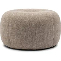 Rivièra Maison Falcone Stool, chenille jacquard, bright taupe (Taupe, 72x41x72 diameter: 72cm)