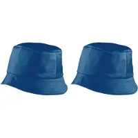 Myrtle beach 2x stuks vissershoedjes/zonnehoedjes blauw voor volwassenen - Zomerhoeden