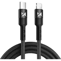 Wozinsky - USB - Type C - Lightning Power Delivery-kabel 18W 2m zwart - (WUC-PD-CL2B)