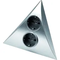 Doeco Hera Luxor 2ST stopcontact rvs-look