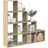 vidaXL Kamerscherm / boekenkast 131,5x29x131,5 cm hout sonoma eiken