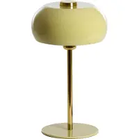 Light & Living Tafellamp Surin Ø 23cm - glans licht groen met goud
