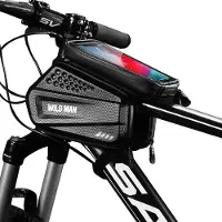 WildmanT Wildman Tas/Fietstas XXL ES6, zwarte fietstas voor bevestiging aan het frame