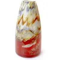 Loranto vaas / bloemenvaas luxe organic H 30cm mondgeblazen / handgeschilderd