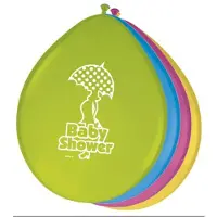 Folat Babyshower thema baby geboren 24x stuks ballonnen 27 cm - Ballonnen