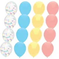 Haza Feestversiering multi-kleuren-mix thema ballonnen 18x stuks 30 cm - Ballonnen