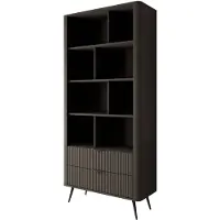 Meubella Boekenkast Lima - Zwart - 88 cm