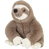 Nature Planet pluche luiaard knuffeldier - 16 cm - bruin - Knuffeldier