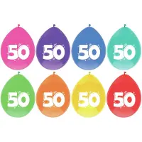 Haza Leeftijd verjaardag thema ballonnen 50 jaar 32x stuks 29 cm - Ballonnen
