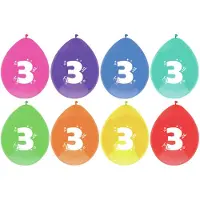 Haza Leeftijd verjaardag thema ballonnen 3 jaar 24x stuks 29 cm - Ballonnen