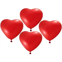 Partyxplosion Valentijnsdag rode hartjes vorm ballonnen 48x stuks van 27 cm - Ballonnen
