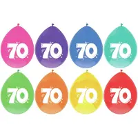 Haza Leeftijd verjaardag thema ballonnen 70 jaar 24x stuks 29 cm - Ballonnen