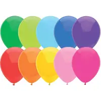 Haza Verjaardag latex party ballonnen gekleurd 250x stuks formaat 30 cm - Ballonnen