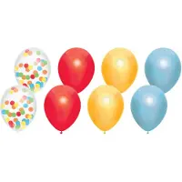 Haza Feestversiering multi-kleuren-mix thema ballonnen 12x stuks 30 cm - Ballonnen