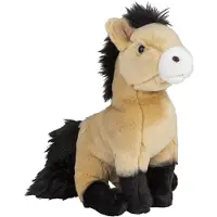 Nature Planet Pluche Przewalski paarden knuffeldier - lichtbruin - 18 cm - Boerderij knuffels - Knuffel boederijdieren