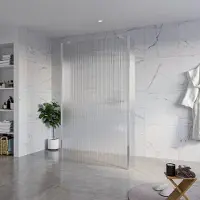 FortiFura Galeria Vrijstaande Inloopdouche - 120x200cm - Helder geribbeld - antikalk - 8mm veiligheidsglas - 2 zijwanden 30cm - wandsteunen en hoekprofielen - Chroom SW927766 2x/SW797953/SW797945