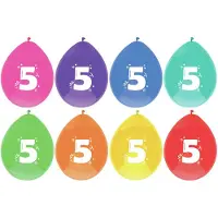 Haza Leeftijd verjaardag thema ballonnen 5 jaar 24x stuks 29 cm - Ballonnen