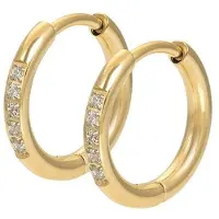 Ixxxi Creolen Hoops Crystal Goud