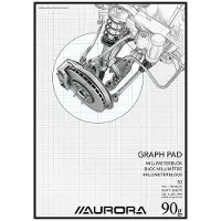 Aurora - Millimeterblok A3 blauw | Krimp a 5 stuk x 50 vel | 5 stuks