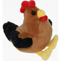 Merkloos Pluche knuffel dieren Kip - kip/haan vogel- 15 cm - multi kleuren - Vogel knuffels