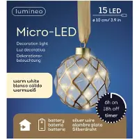 Lumineo Kersthanger Bal Transparant Met Verlichting D 10 Cm