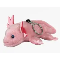 Merkloos Cornelissen Pluche knuffeldier Axolotl sleutelhanger - roze - 10 cm - Waterdieren thema - Knuffeldier