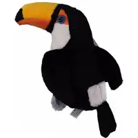 Merkloos Pluche toekan vogel 14 cm - Vogel knuffels