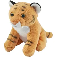 Wild republic Pluche knuffel Tijger van 13 cm - Knuffeldier
