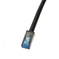 Logilink CQ7093S RJ45 Netwerkkabel, patchkabel CAT 6A S/FTP 10.00 m Zwart Afgeschermd, UV-bestendig, Oliebestendig 1 stuk(s)