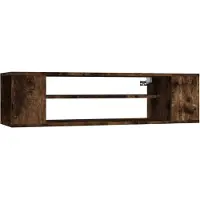 The Living Store TV-Hangkast Gerookt Eiken 100x30x26.5 cm - Duurzaam Hout - Voldoende Opbergruimte