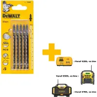 DeWalt Decoupeerzaagblad Hout Dt2077-qz - 100mm - Grof - Hcs - 5 Stuks