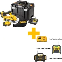 DeWalt DCW220P2-QW 18V Li-ion XR Accu Bandschuurmachine Set (2x 5.0Ah) In TSTAK Koffer - Koolborstelloos