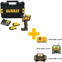 DeWalt DCF922D2T Accu slagmoersleutel 406Nm 1/2 borgpin 18V XR 2.0Ah in TSTAK