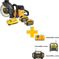 DeWalt DCS691X2 Accu doorslijper 230mm 54V XR FlexVolt 9.0Ah