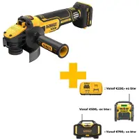 DeWalt DCG409VSN Accu haakse slijper 125mm 18V XR FlexVolt Advantage Basic Body