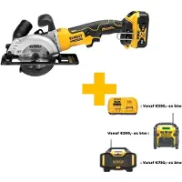 DeWalt DCS571P2-QW 18V Li-ion XR Accu Cirkelzaag Set (2x 5.0Ah) In TSTAK - 115mm - Koolborstelloos