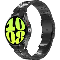 Accezz Steel Band voor de Samsung Galaxy Watch 4 / 5 / 6 / 7 / FE (20 mm) - Zwart