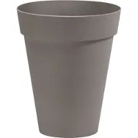 Nicoli Bloempot Buiten Hoog Rond Arke Slim 33cm TAUPE