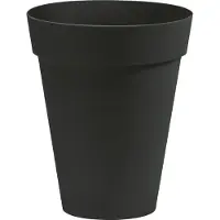 Nicoli Bloempot Buiten Hoog Rond Arke Slim 33cm ANTRACIET