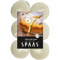 Spaas Candles 48x Geurtheelichtjes White Cake Vanilla 4,5 Branduren - Geurkaarsen