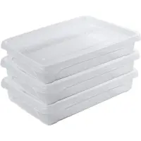 Hega hogar Vershoudbakje - 12x - laag - transparant - 0,5 liter - 18 x 12 x 4 cm - vershouddoosje - Vienna - Vershouddoos bakje